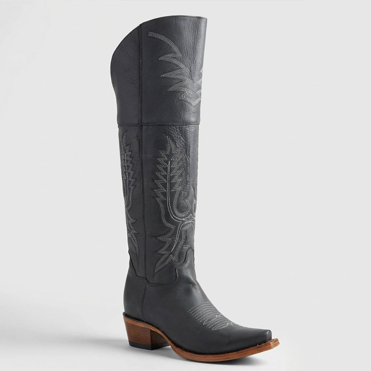 Women's Desert Black Snip-Toe Over-the-Knee Boots