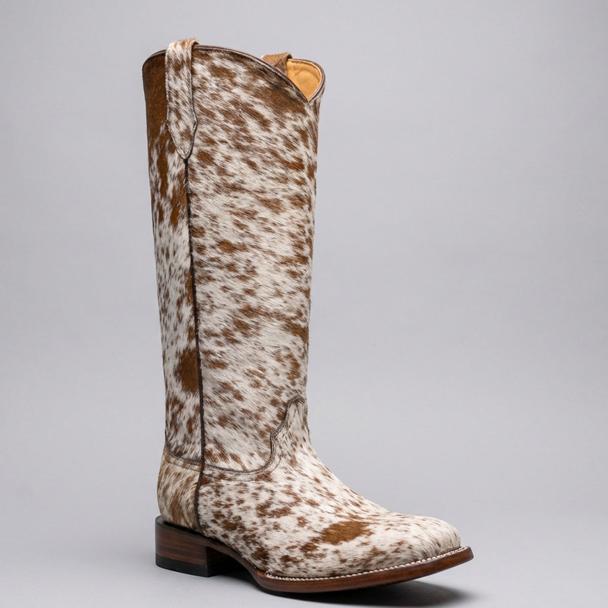 Lirac Women’s Colorado Hair-On Hide Square-Toe Cowgirl Boots
