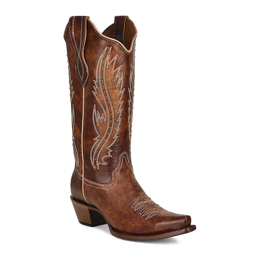 Circle G Tan Snip-Toe Western Cowgirl Boots