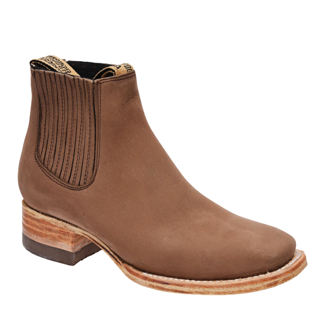 Women's Nogal Brown Square-Toe Booties