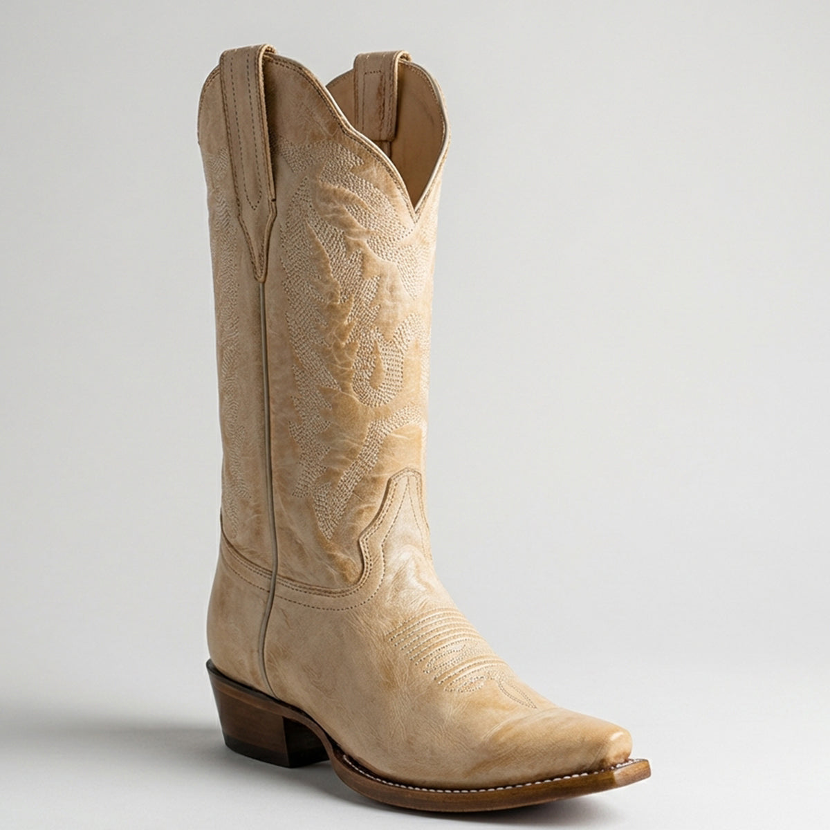 Los Altos Women’s Honey Vintage-Finish Snip-Toe Cowboy Boots