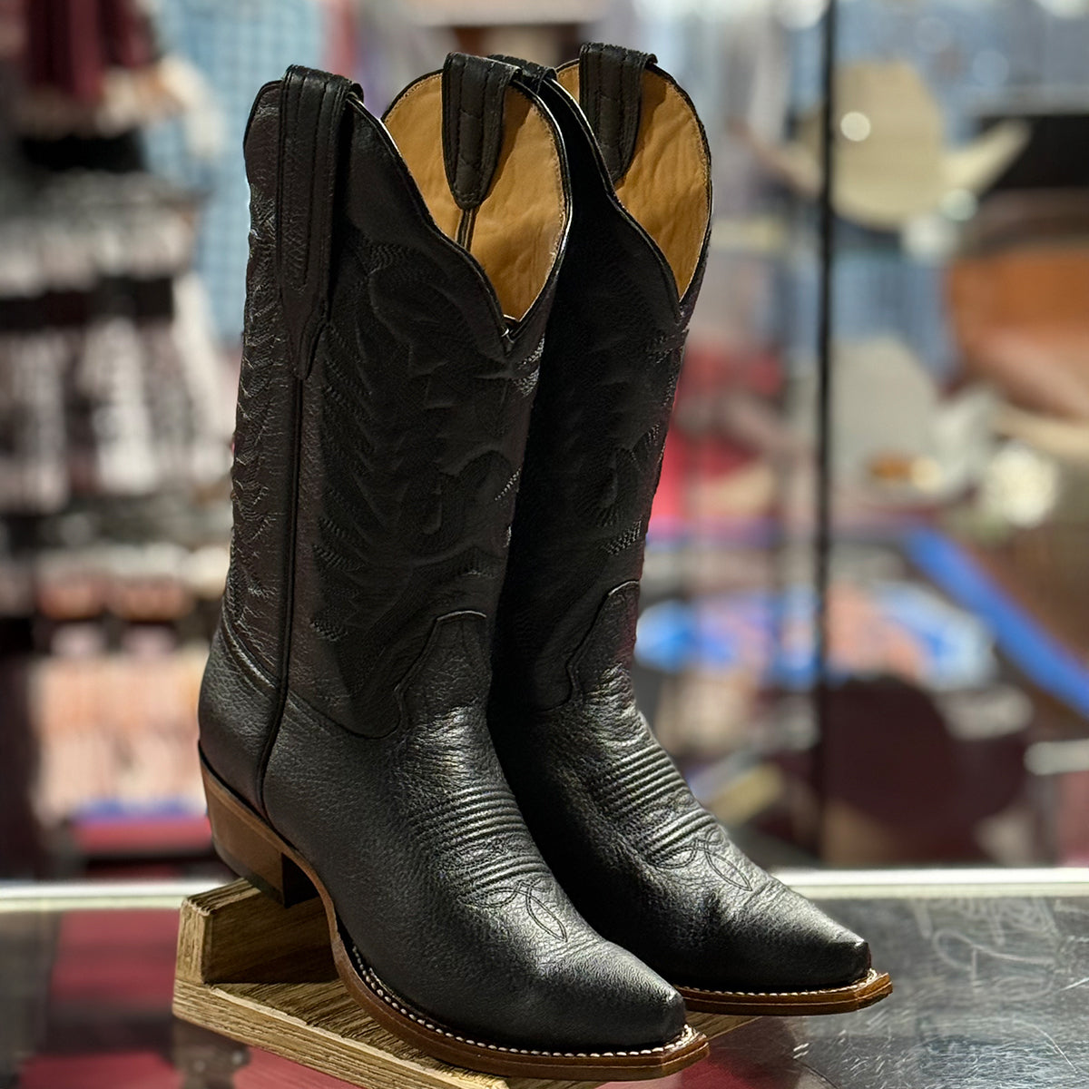 Women's Los Altos Black Snip-Toe Cowgirl Boots