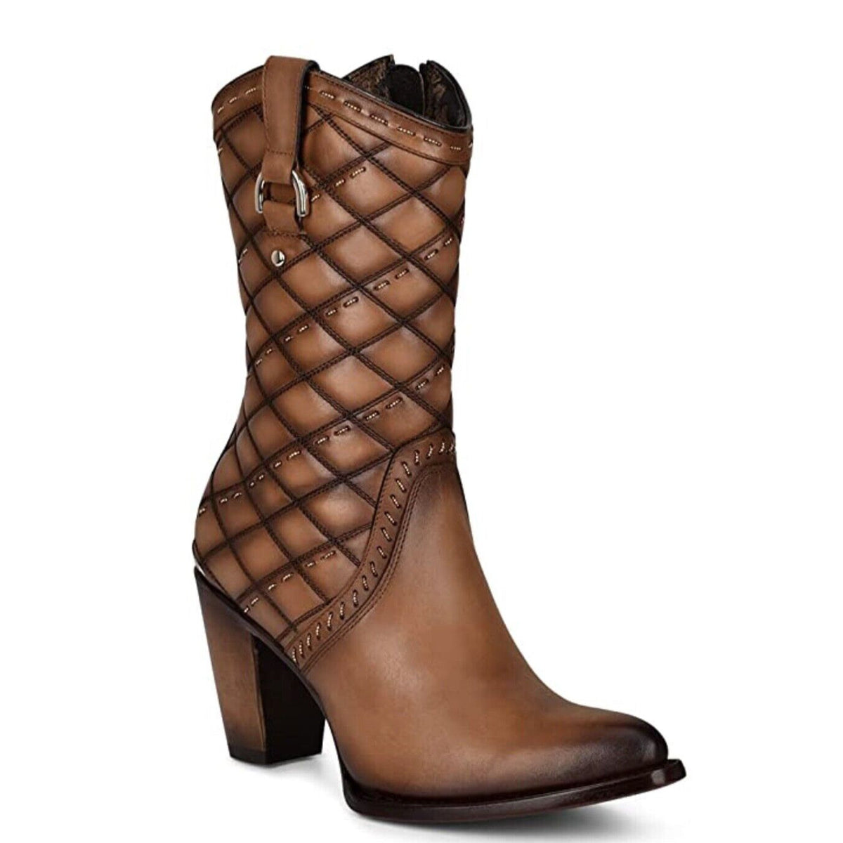 Women's Cuadra Woven Mid-Shaft Round-Toe Booties
