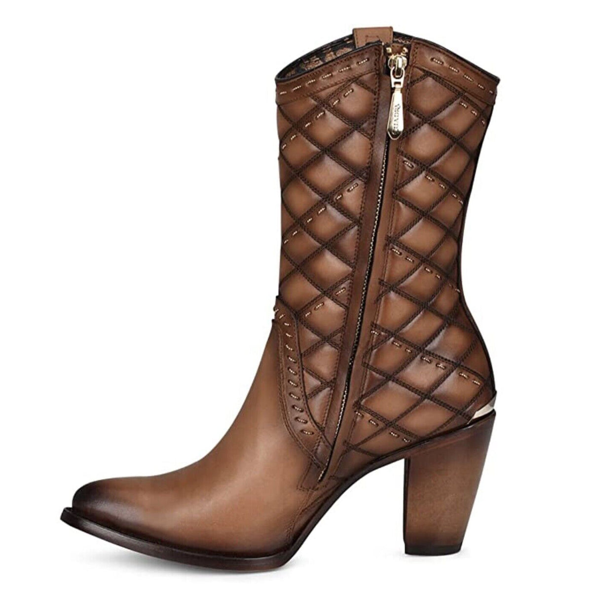 Women's Cuadra Woven Mid-Shaft Round-Toe Booties