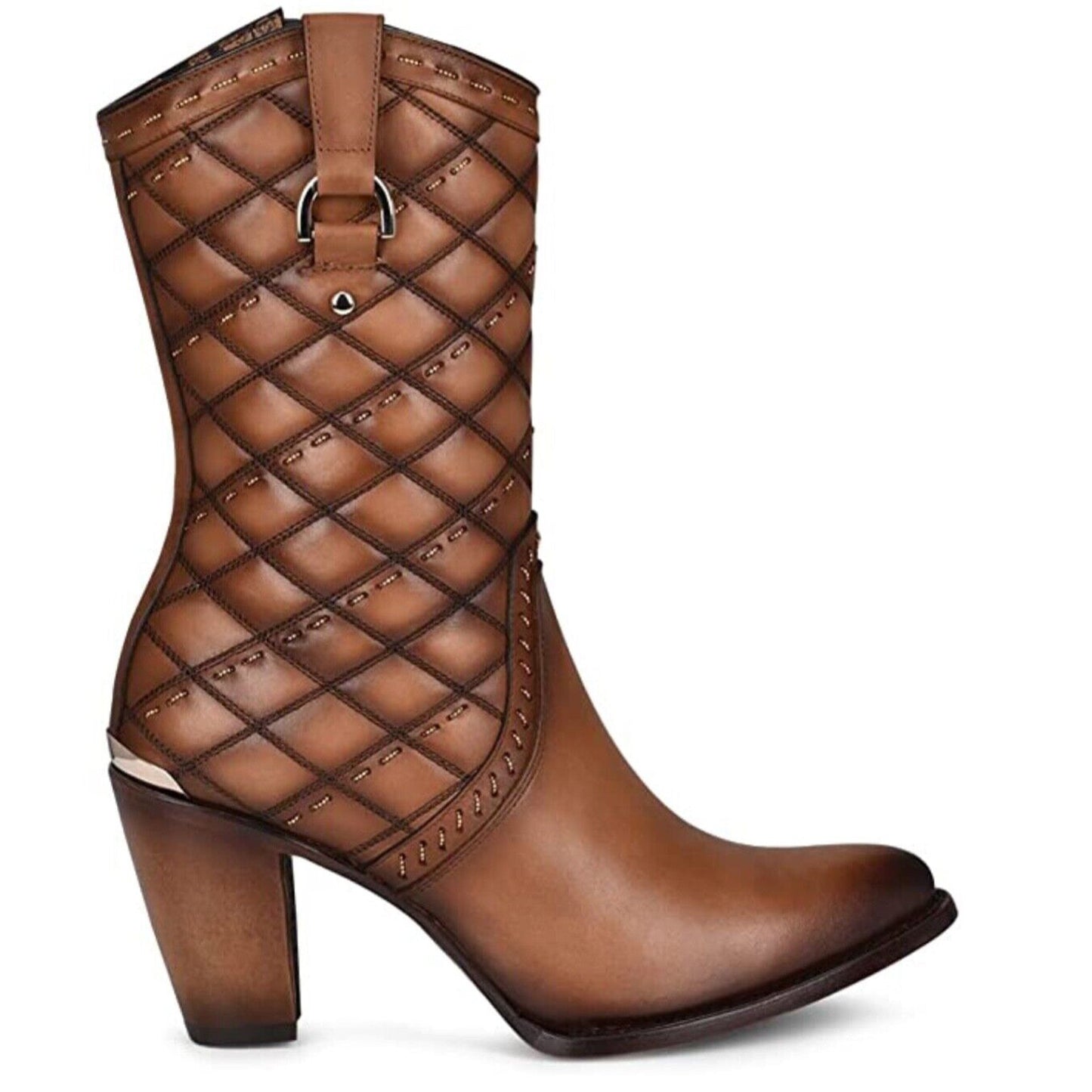 Women's Cuadra Woven Mid-Shaft Round-Toe Booties
