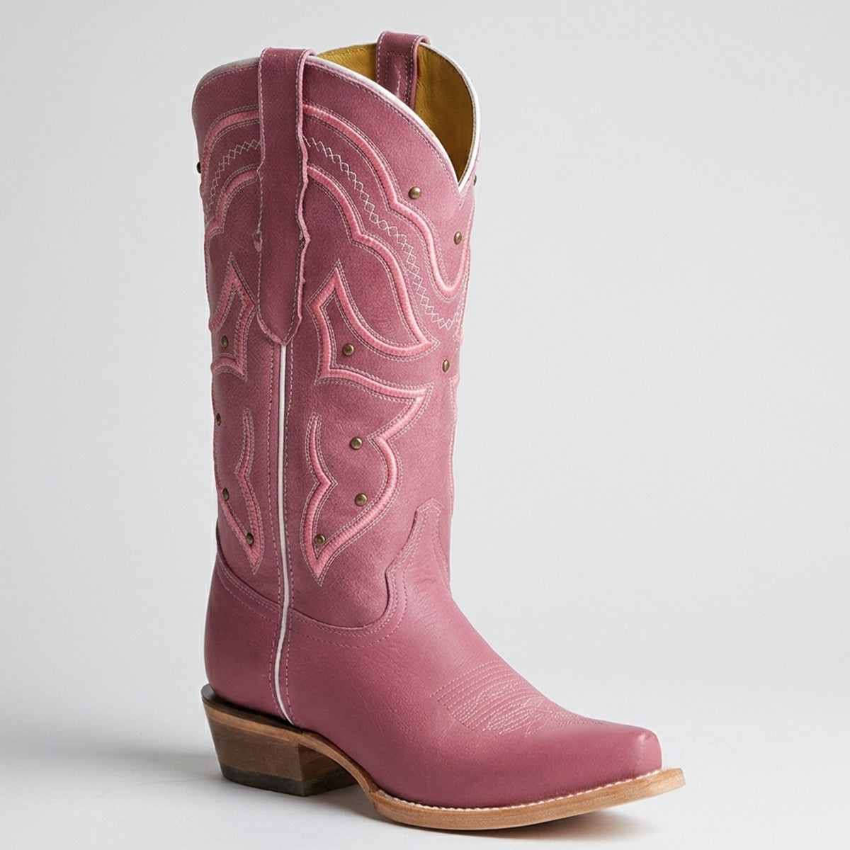 Women's Pink Cowgirl Boots with Stylish Snip-Toe Design