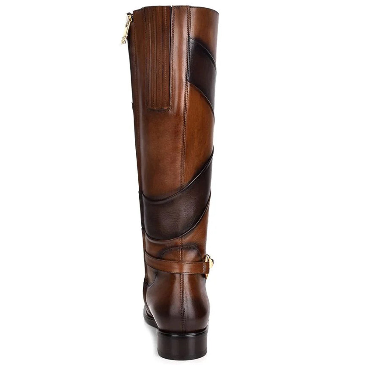 Women's Tall Leather Boots with Round Toe