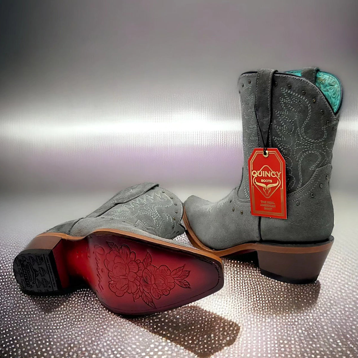Women's Blue Jean Ankle Boots with Stylish Snip Toe