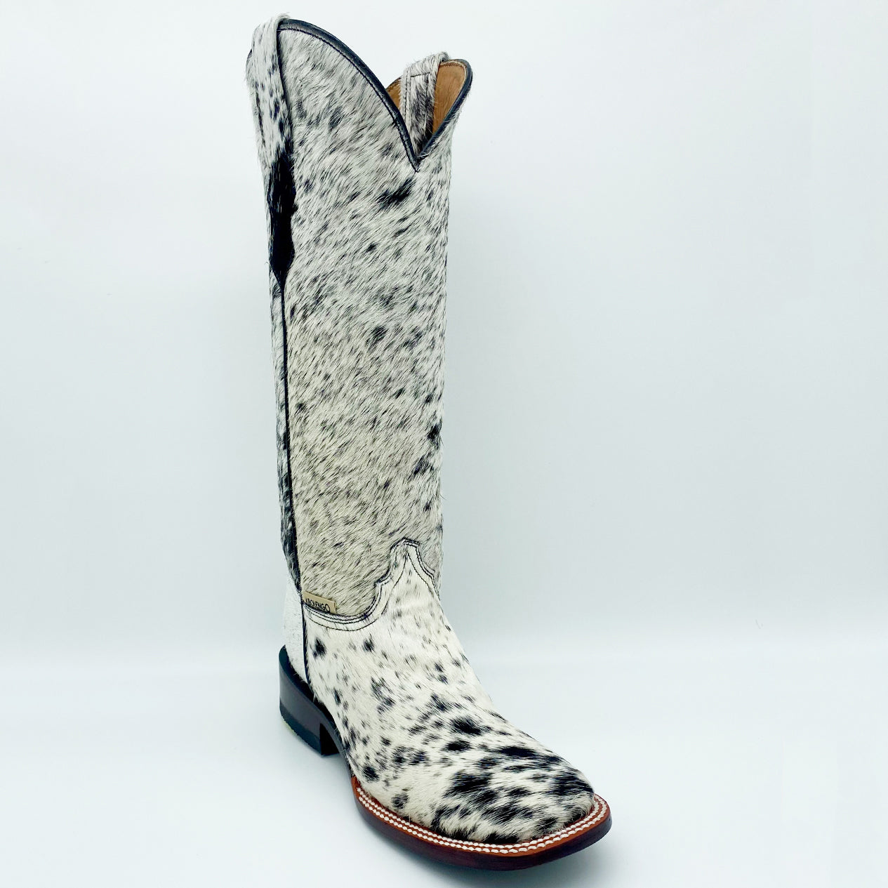 Women's Hair-On Hide Square-Toe Boots