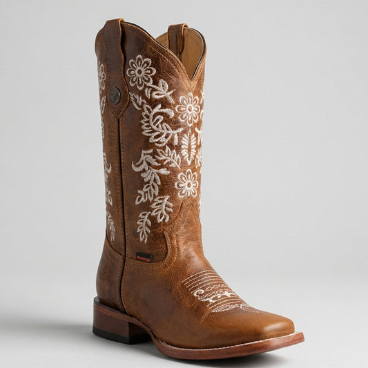 Women's Volcano Honey Cowgirl Boots with Stylish Square Toe Design