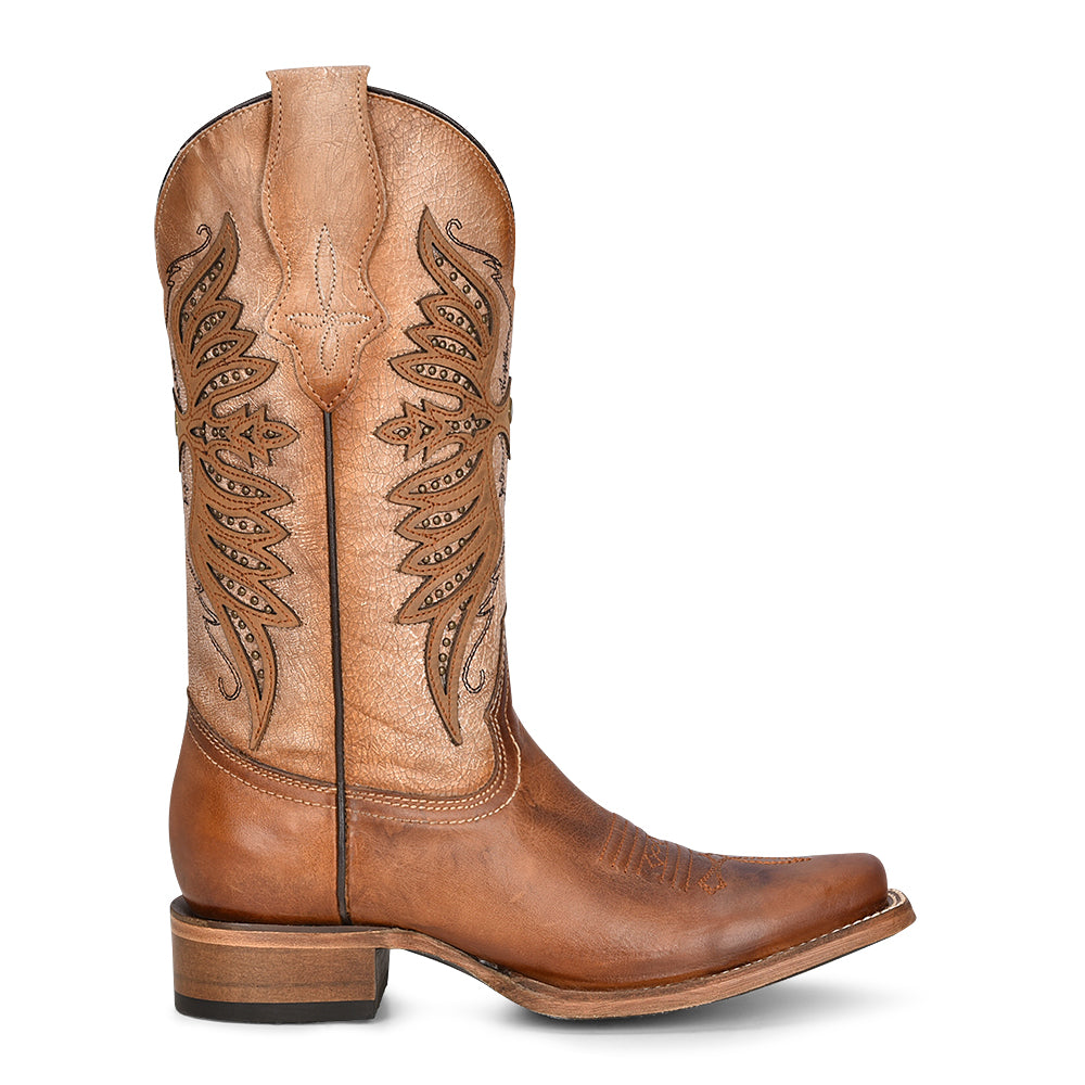 Women's Circle G Brown Studded Western Cowgirl Boots