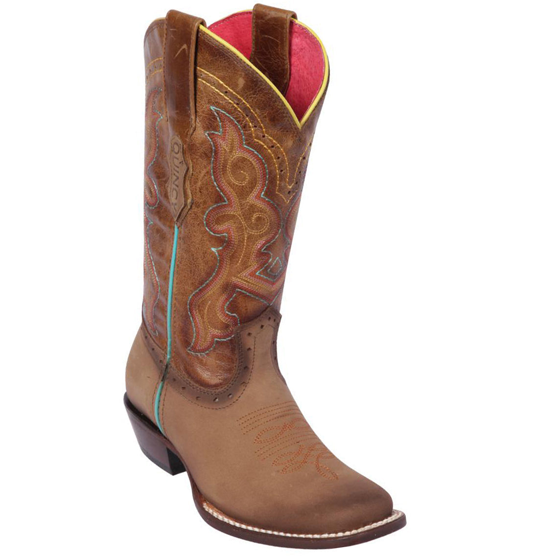 Women's Brown Square-Toe Cowgirl Boots