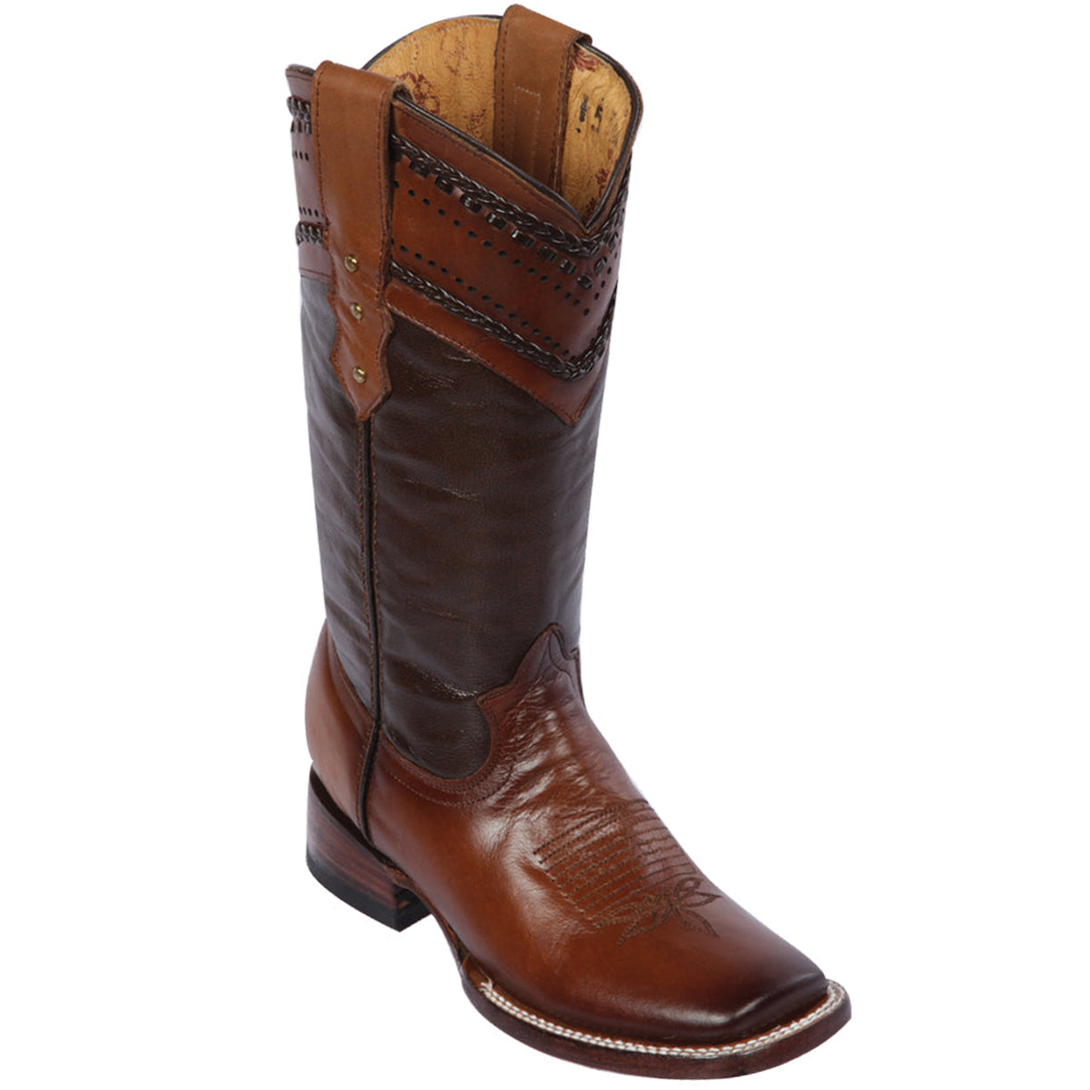 Wide-Calf Cowgirl Boots with Stylish Square Toe
