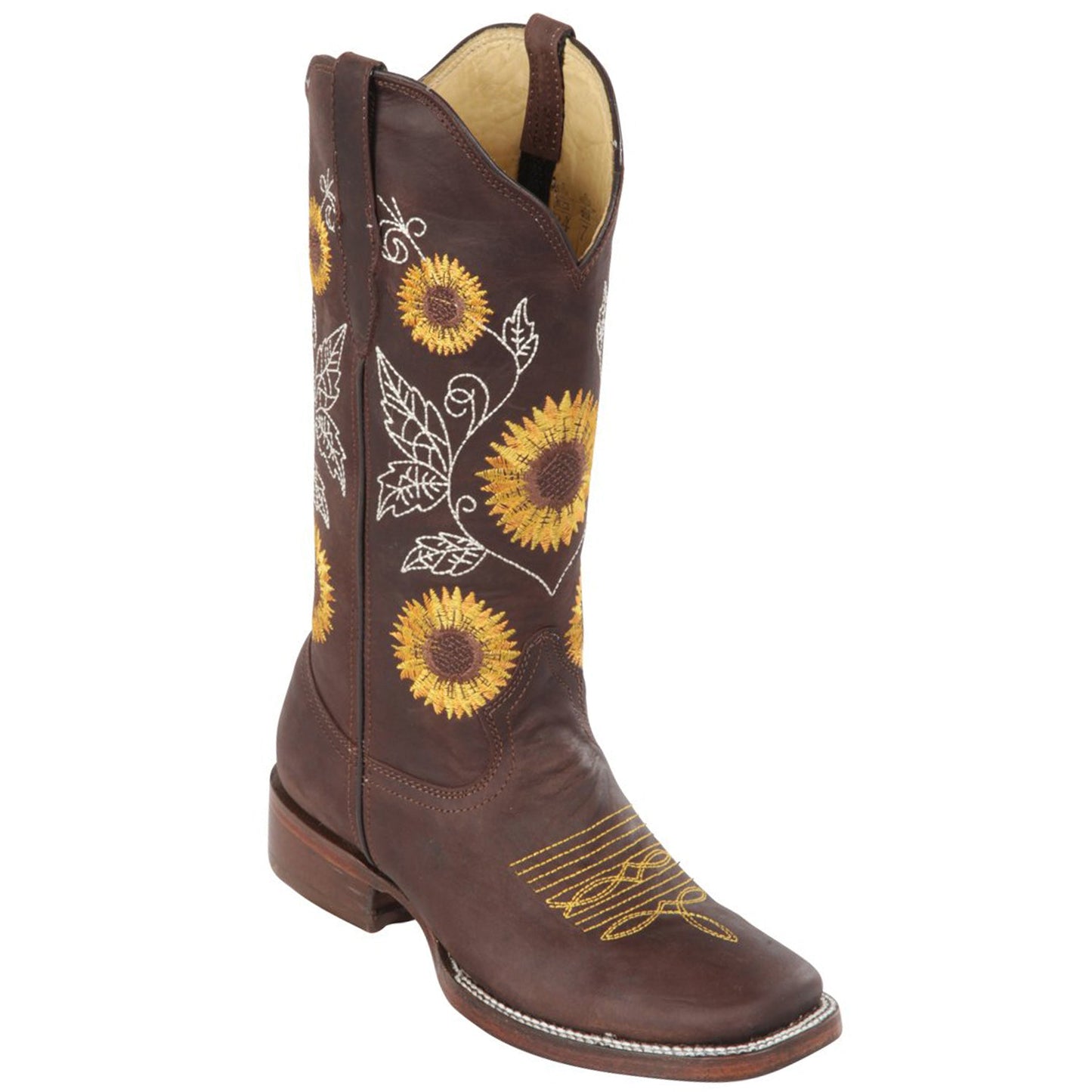 Women's Sunflower Western Cowboy Boots with Square Toe