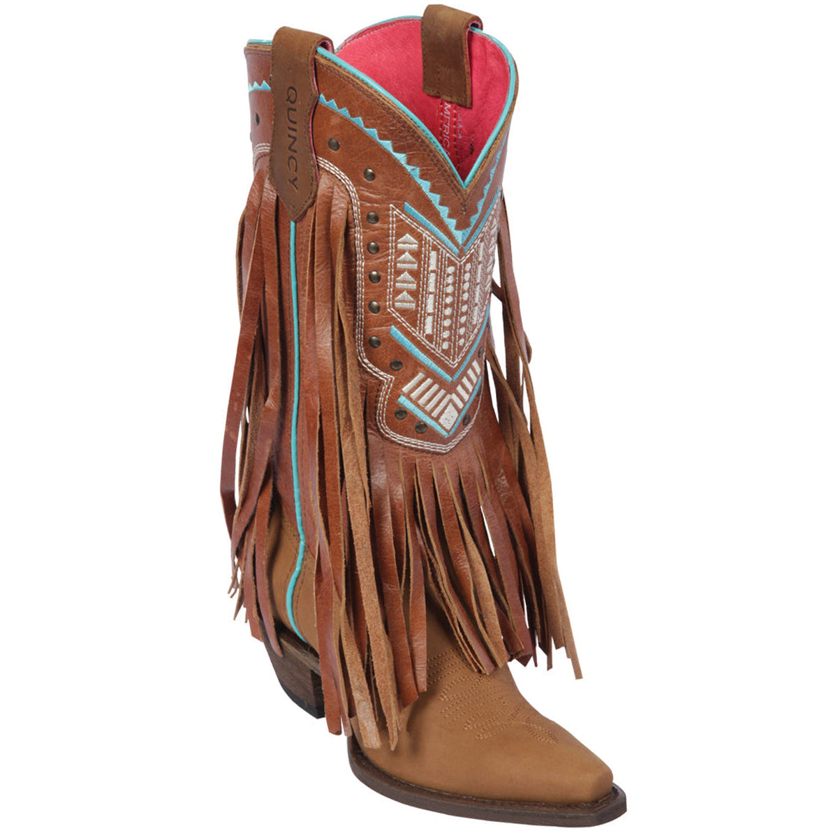 Fringe Cowgirl Boots with Stylish Snip-Toe Design