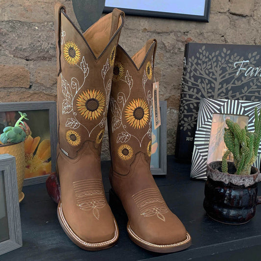 Women's Sunflower Square-Toe Cowgirl Boots