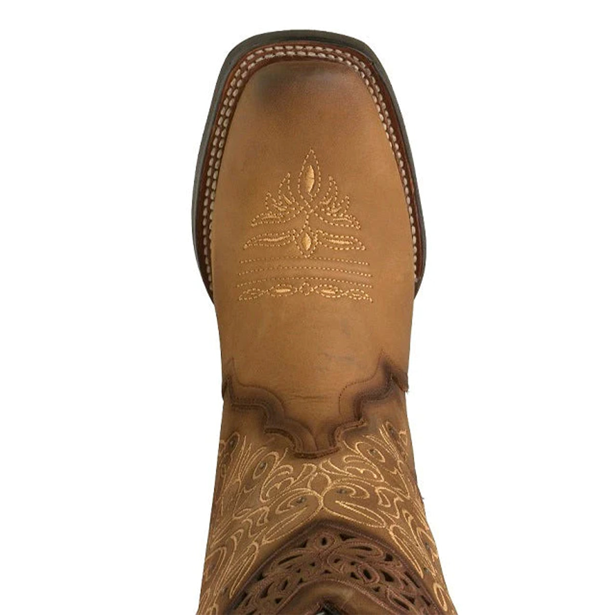 Honey Roble Square-Toe Western Cowgirl Boots