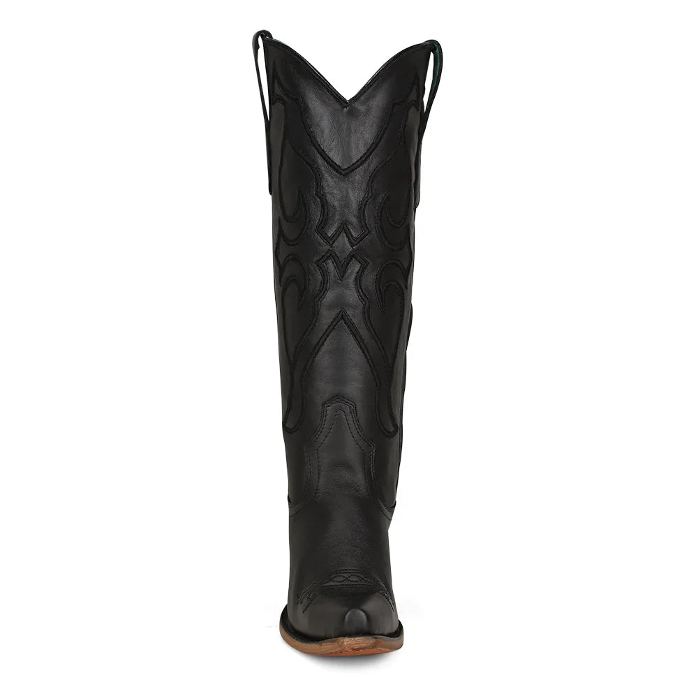 Women's Tall Black Snip-Toe Boots
