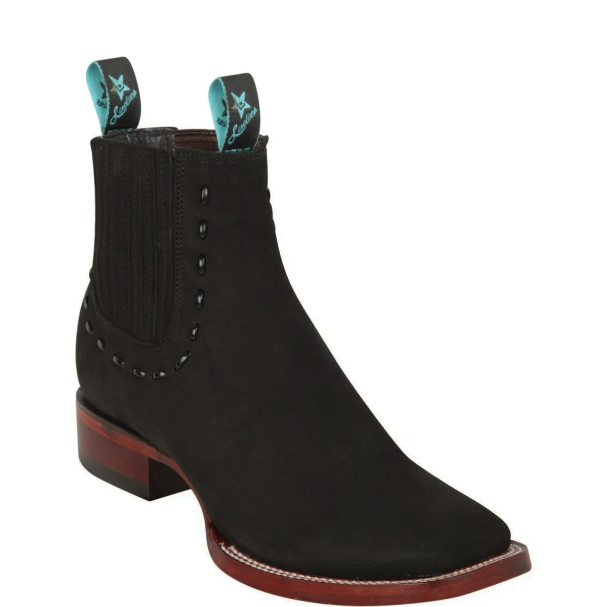 Women's Black Square-Toe Chelsea Boots