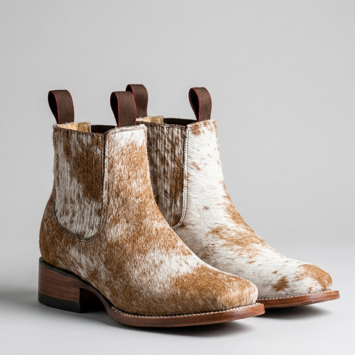 Women's Colorado Hair-On Hide Square-Toe Booties