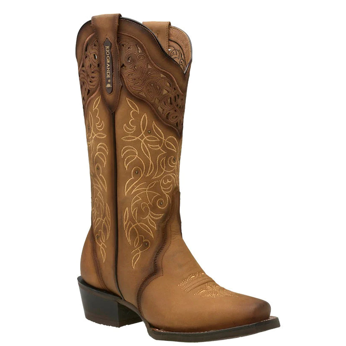 Honey Roble Square-Toe Western Cowgirl Boots