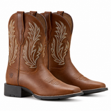 Ariat Round Up Filly Sorrel Crunch brown western boots, pair