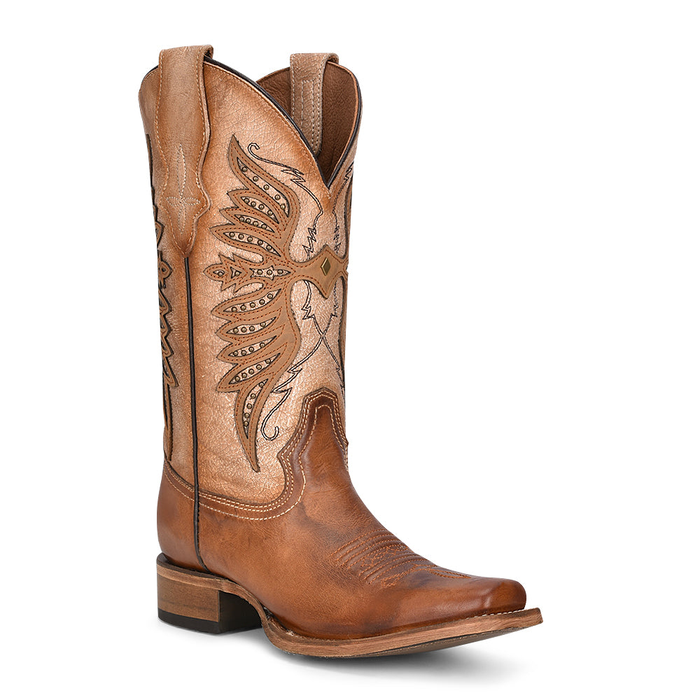 Women's Circle G Brown Studded Western Cowgirl Boots
